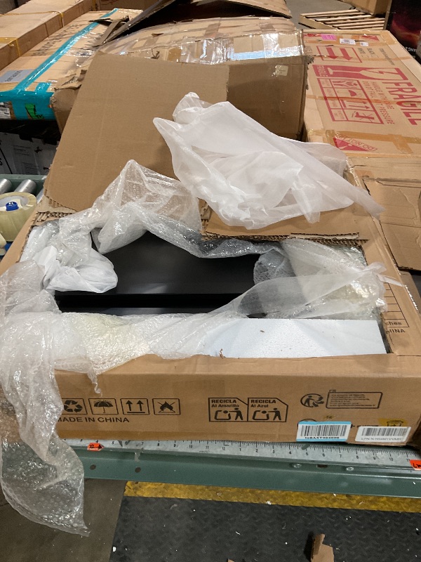 Photo 1 of **MISSING BASKET & ASSEMBLY HARDWARE**** HITNET Tilt Out Laundry Hamper, Bamboo Laundry Cabinet with Pull Out Removable Bag, 16 Gallon Clothes Basket with Metal Handle for Bathroom Kitchen, Black