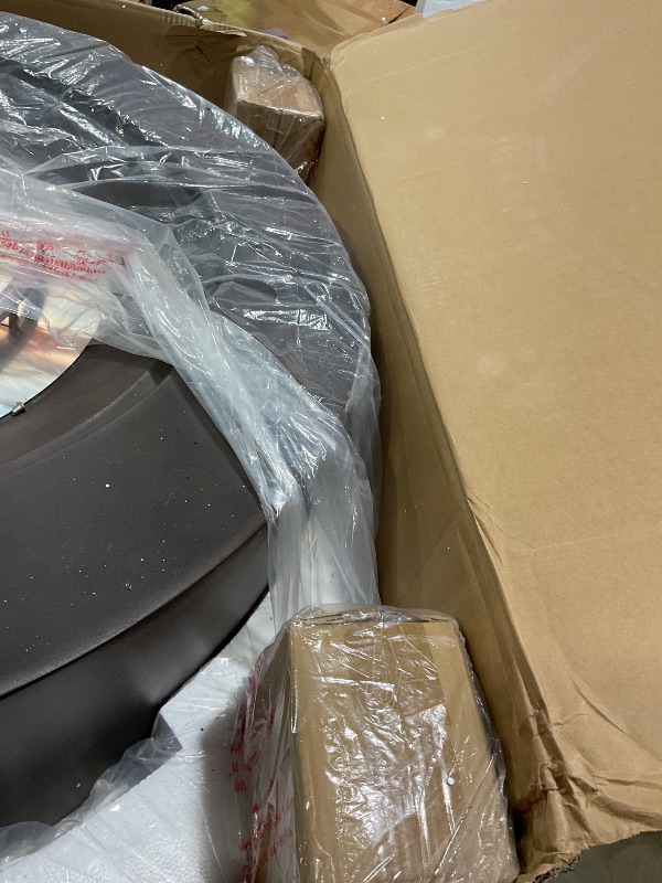 Photo 1 of ***MISSING FIREPIT TANK COVER**** COSIEST 2-Piece Outdoor Propane Firepit Table Set w Tank Table, 42 inch Dark Fire Table Certified, 50,000 BTU w Bronze Round Base,Wind Guard and 16 inches Tank Side Table 20lb for Garden,Pool