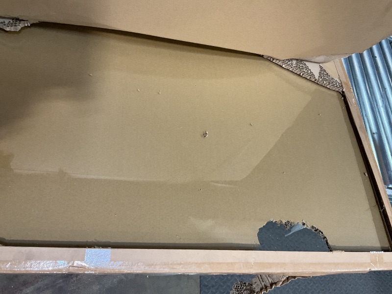 Photo 1 of [Tempered Glass] 48" x 60" Glass Chair Mat, Heavy Duty Hard Tempered Glass Mat with Round Corner and Polished Edge, Transparent Glass Office Chair Mat for Office and Home Hard Floor or Carpeted