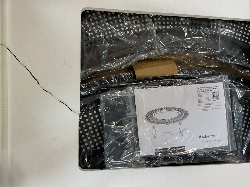 Photo 1 of ****MISSING PIT STOVE**** Solo Stove 52.6 Inch Fire Pit Surround Tabletop - Portable Protective Barrier for Wood Burning Fire Pits for Safety & Extra Space - Powder-Coated Steel and UV-Resistant Outdoor Fabric, Black