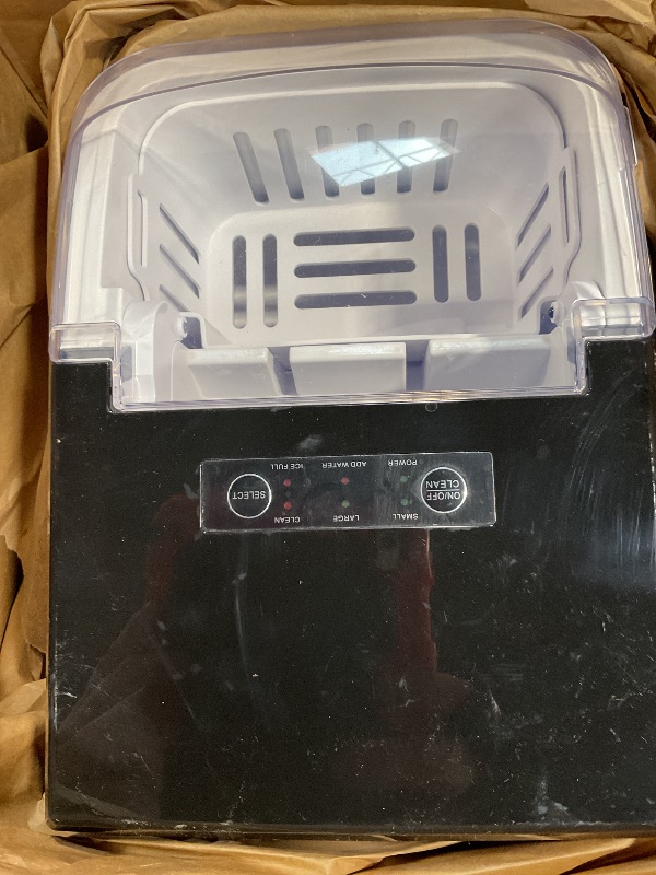 Photo 1 of **MINOR ABRASIONS FROM SHIPPING/seen in photo**DUMOS Ice Makers Countertop with Handle Ice Machine, Fast in 6 Mins, 26lbs in 24 Hours, Quiet Self-Cleaning, Compact Size Portable for Home, Kitchen, RV, Camping,Modern Black
