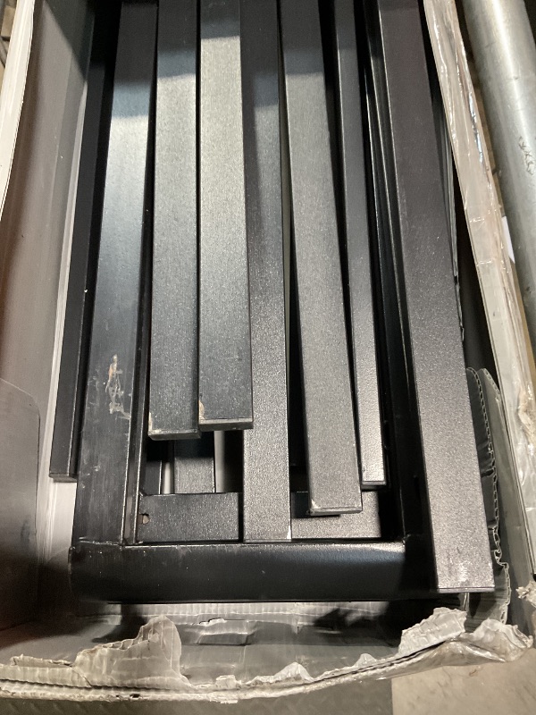 Photo 1 of **SCRATHES SEEN IN PHOTO**Wulanos King Size Bed Frame 18 inch Tall, 3500lbs Heavy Duty Metal Platform with Steel Slats Support, No Box Spring Needed, 18-inch Bedframe with Ample Storage, Sturdy and Noise-Free, Black