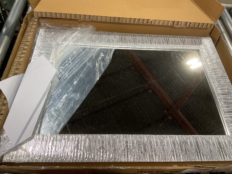 Photo 1 of ***STYLE DIFFERS FROM STOCK PHOTO SEE PICTURES*** H HOMEWINS Rustic Rectangle Mirror,22x30 Wooden Farmhouse Mirrors,Boho Bathroom Wall-Mounted White Beads Decor Mirror for Bedroom, Living Room,Vanity,Entryway,Over Sink