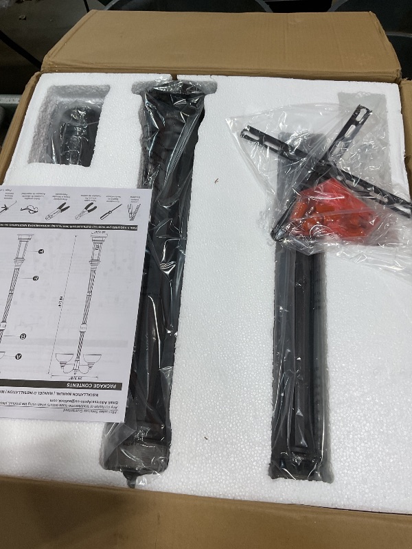 Photo 1 of 360°Motion Sensor Outdoor Post Lights with GFCI Outlet 2-Head,4 Modes Dusk to Dawn Lamp Post Light Fixture,Waterproof Aluminum Outside Light Posts Outdoor Lighting for Yard Garden Driveway,Hardwired