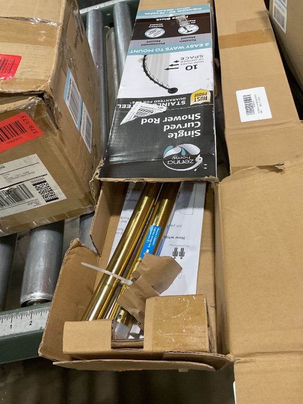 Photo 1 of ***MISSING ASSEMBLY PIECES (SUCTION CUPS) **** Zenna Home Rustproof Curved Shower Curtain Rod, No Drill Tension or Permanent Mount Adjustable Curved Shower Rod for Bathroom, Easy Install, Rounded for Extra Room, 50 to 72 Inches, Matte Black