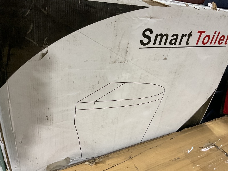 Photo 1 of ***HAS A CRACK IN THE CERAMIC ON THE TOP OF THE TOILET*** Smart Toilet,One Piece Bidet Toilet for Bathroom with Auto Open & Close Lid and Seat,Warm Water and Dry,Heated Seat,Foot Sensor and Night Light, Auto Flush