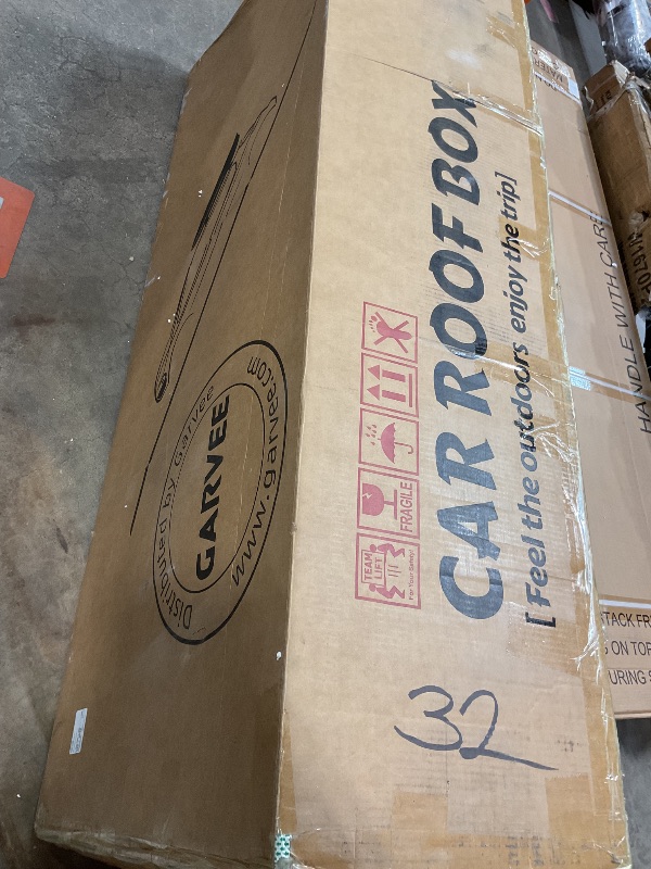 Photo 1 of **HAS A BROKEN CORNER*** Garvee Hard Shell Roof Top Cargo Carrier Heavy Duty - 70(L) x31(W) x15(H) Waterproof Lockable Storage Box Capacity 165 Lbs 17.7 Cu Ft - Tool-Free Install- Fits SUV, Truck, Van