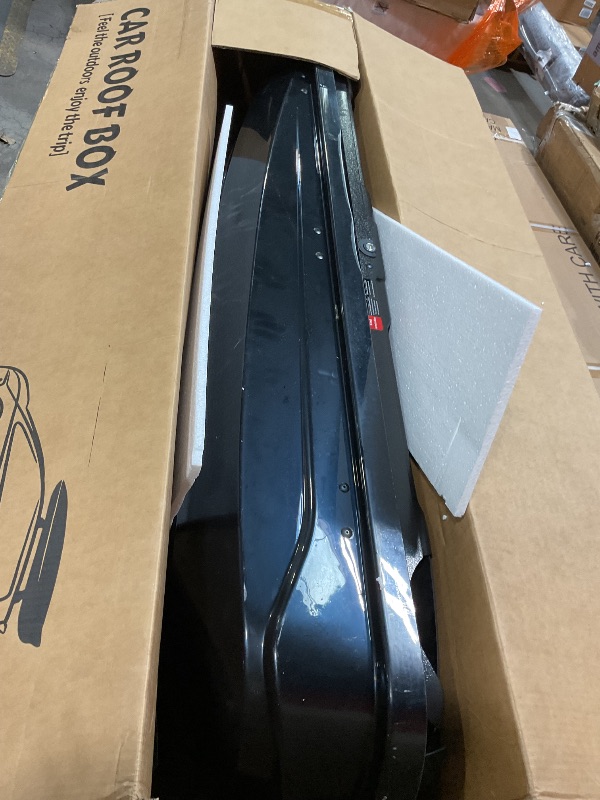 Photo 1 of **HAS A BROKEN CORNER*** Garvee Hard Shell Roof Top Cargo Carrier Heavy Duty - 70(L) x31(W) x15(H) Waterproof Lockable Storage Box Capacity 165 Lbs 17.7 Cu Ft - Tool-Free Install- Fits SUV, Truck, Van