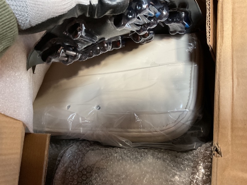 Photo 1 of 2 not 4 *** MALOL PU Leather Swivel Bar Stools Set of 2, Mid Century Counter Height Bar Chairs with Low Back and Metal Legs, Modern Bar Stool Chair for Kitchen Island, Beige