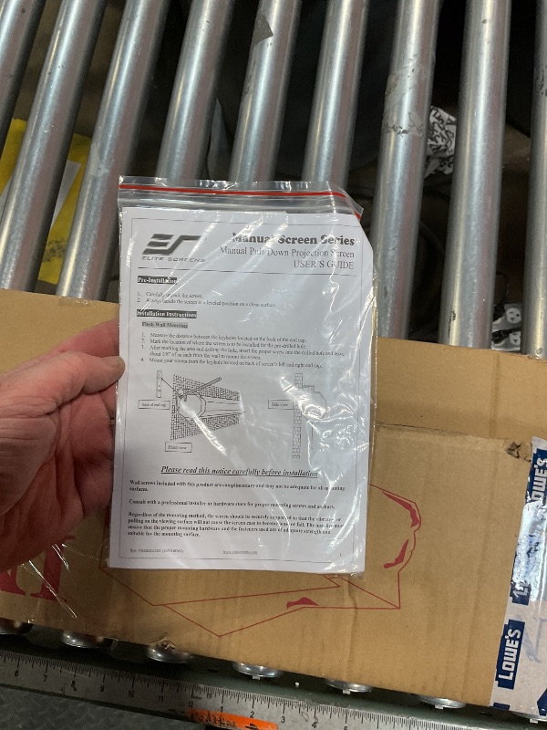 Photo 1 of Screens Manual Series, 150-INCH 16:9, Pull Down Manual Projector Screen with AUTO LOCK, Movie Home Theater 8K / 4K Ultra HD 3D Ready, 2-YEAR WARRANTY, M150XWH2,White