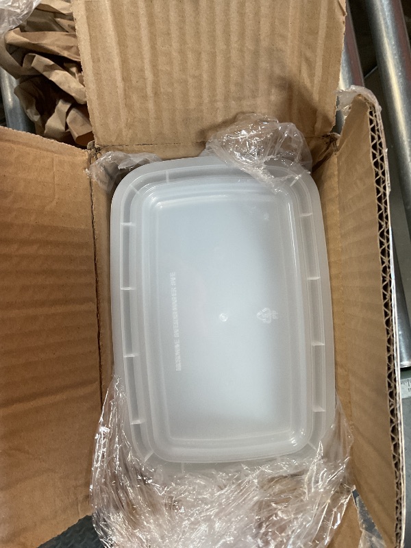 Photo 1 of 100-Piece (50-Pack) 16 OZ Meal Prep Containers Reusable with Lids, Sturdy Leakproof & Food Safe, Microwave, Freezer, Dishwasher Safe To Go Food Containers, Plastic Take Out Containers, Black