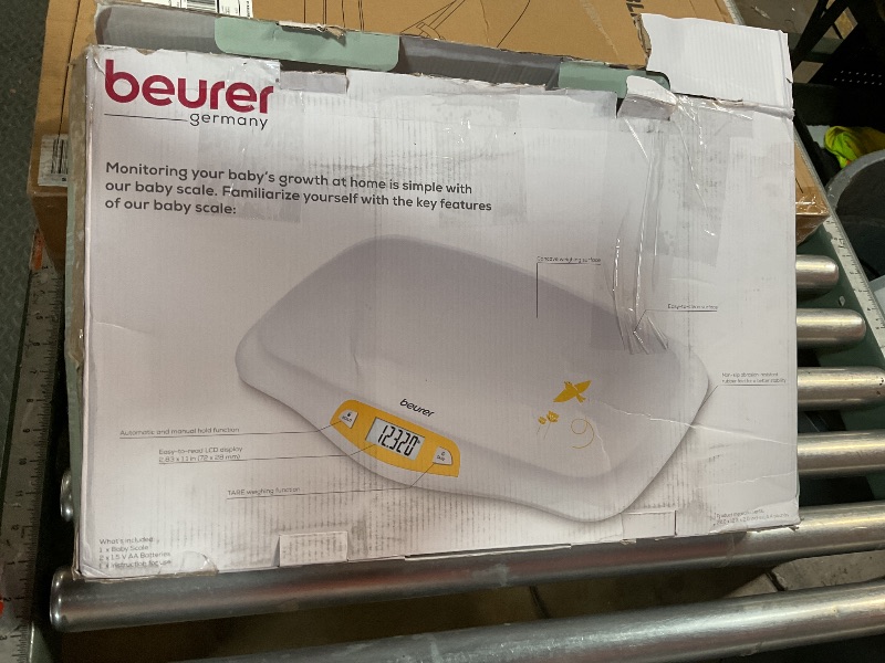 Photo 1 of Beurer BY80 Digital Baby Scale, Infant Scale for Weighing in Pounds, Ounces, or Kilograms up to 44 lbs, Newborn Baby Scale with Hold Function, Pet Scale for Cats and Dogs