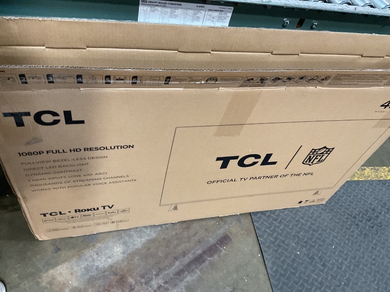 Photo 4 of Damaged but functional *** TCL 43-Inch Class S3 1080p LED Smart TV with Roku TV (43S350R, 2023 Model), Compatible with Alexa, Google Assistant, and Apple HomeKit Compatibility, Streaming FHD Television