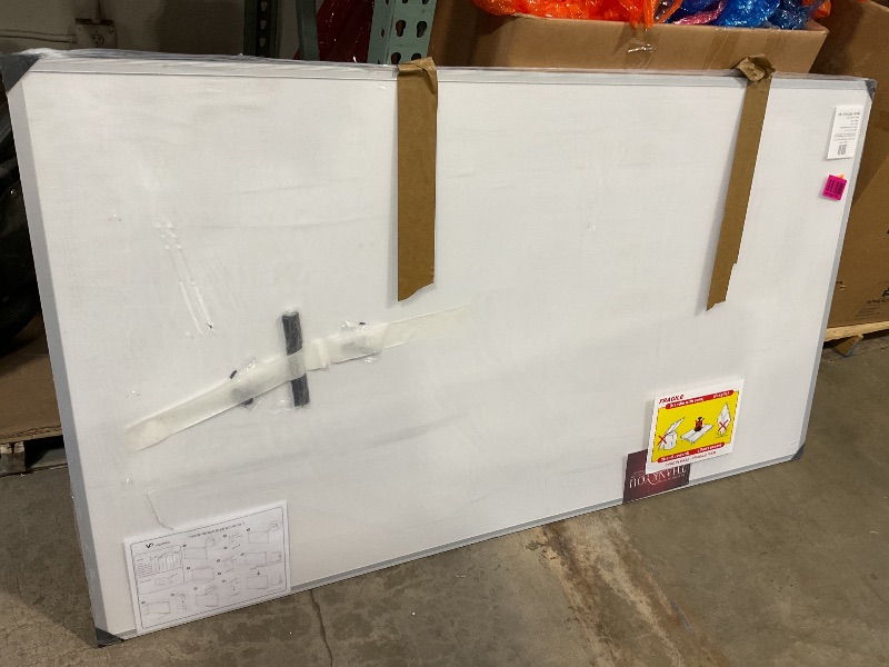 Photo 1 of  Minor hole*** VIZ-PRO Large Cork Bulletin Board, 72 X 40 Inches, Wall-Mounted Corkboard with Silver Aluminium Frame for School, Office, and Home