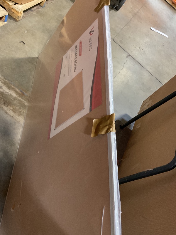 Photo 1 of  Minor hole*** VIZ-PRO Large Cork Bulletin Board, 72 X 40 Inches, Wall-Mounted Corkboard with Silver Aluminium Frame for School, Office, and Home