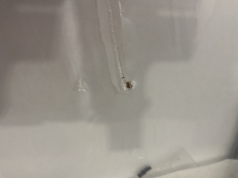 Photo 1 of  Minor hole*** VIZ-PRO Large Cork Bulletin Board, 72 X 40 Inches, Wall-Mounted Corkboard with Silver Aluminium Frame for School, Office, and Home