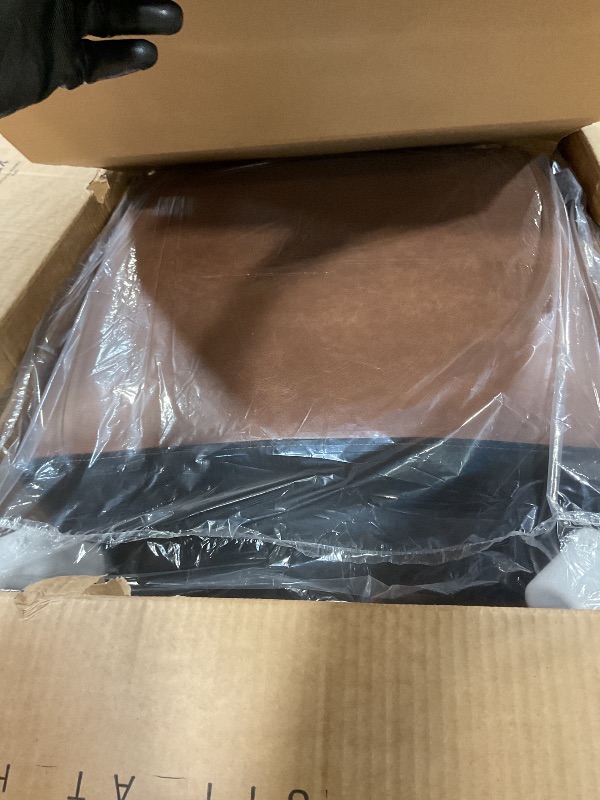 Photo 1 of ***MISSING ASSEMBLY PIECES*** 3-in-1 Swivel Rocking Recliner Chair, Oversized MALOL Glider with Ergonomic Back, PU Leather Recliner for Living Room and Nursery (Cocoa)