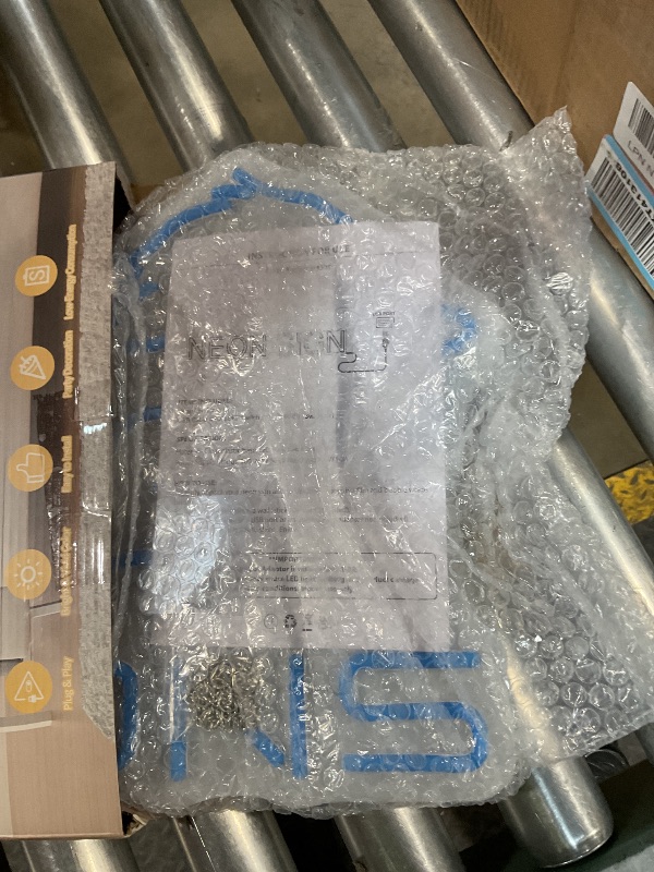 Photo 1 of **FOR PARTS DOESN'T LIGHT UP*** Football Neon Sign for Wall Decor Dimmable Lions LED Light Up Sign Football Sports Room Decor for Boys Bedroom Light Signs for Man Cave Club Gifts for Sports Fans Men Boys Size 14.6 * 13 inch(FMCP102)