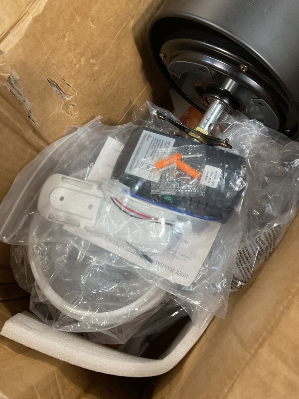 Photo 1 of ***FOR PARTS ONLY/NON-FUNCTIONAL*** Ceversa 42 Inch Low Profile Ceiling Fans with Lights and Remote, Flush Mount Ceiling Fan with Lights, 3 Blades Solid Wood Dimmable Walnut Easy Installation for Living Room, Bedroom, Farmhouse, Indoor