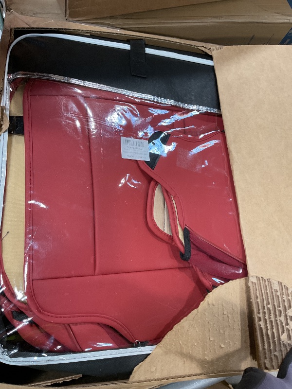 Photo 1 of ** HAS RIPS ACROSS MATERIAL/NOT IN A BOX / INSIDE A BAG*** Sxikin Car Seat Covers Full Set Burgundy, Luxury Faux Leather Waterproof Women Non-Slip Seat Protector Universal Fit for Most Cars SUVs Trucks Pick-ups Car Accessories Interior (Wine Red-Full Set)