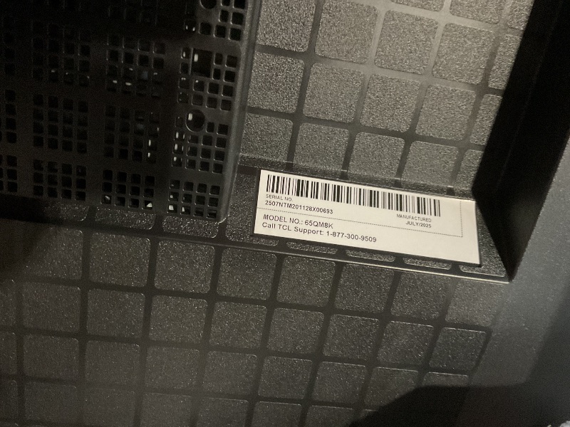 Photo 1 of **** UNTESTED/UNKNOWN MISSING PIECES OR DISPALY DAMAGES**** TCL 65 Inch Class QM8K Series | Mini LED QLED 4K HDR | 65QM8K, 2025 Model | 120HZ-144HZ Anti Reflective Wide Angle Screen Smart Google TV Dolby Atmos | Voice Remote Alexa Gaming Streaming Televis