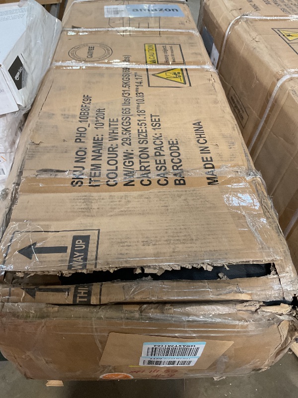 Photo 1 of 10x20 Pop Up Canopy, PeakPursuit Party Tent Outdoor Canopy with 6 Removable Sidewalls,Easy Set-up Commercial Party Tent Waterproof for Wedding,Outdoor Pergola for Backyard (White)