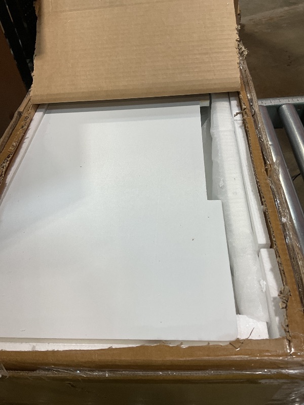 Photo 1 of ***UNKNOWN DAMAGES/ MISSING ASSEMBLY PIECES*** GarveeHome Kids' Vanity Set with Mirror and Light, Makeup Table and Stool for Girls, Vanity Table and Chair Set with Wood Makeup Playset for 4-9 Girls, White (Batteries Not Included)