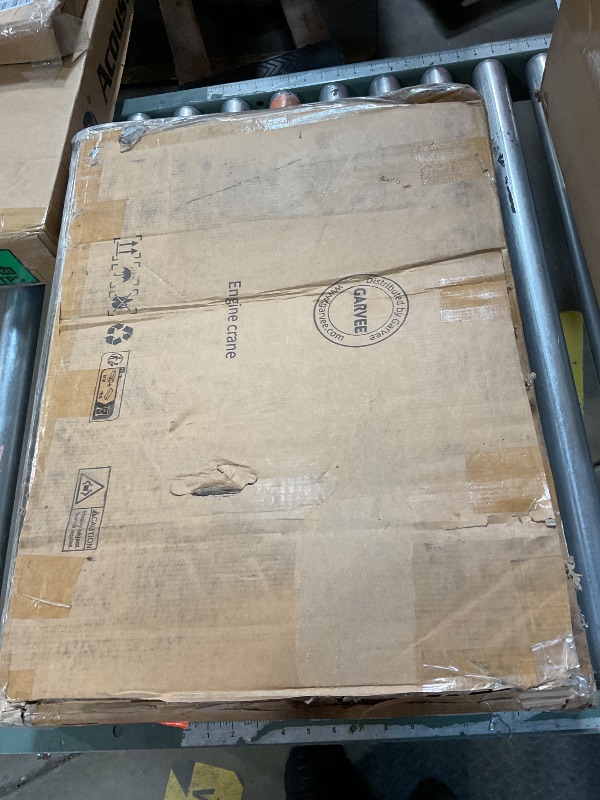 Photo 1 of *only one part look at pictures*Garvee 2-Ton Folding Engine Hoist - 4400 lbs Capacity Cherry Picker Hydraulic Shop Crane with Telescoping Boom, 6 Caster Wheels, Hitch, and Storage Stand for Automotive Repair and Garage Use, Black