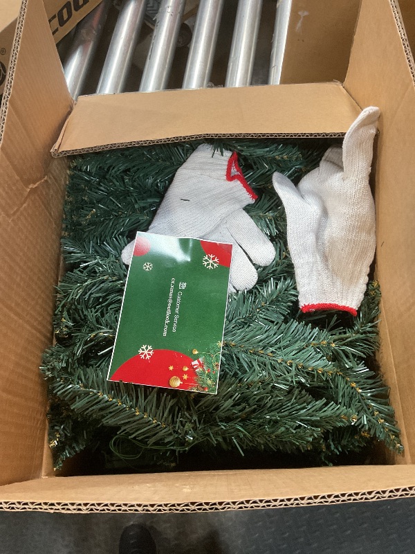 Photo 1 of 2 Pack Pre- Christmas Garland, 9FT Battery Operated Garland with 50 LED Lights, Christmas Lighted Garland for Stair Mantle Indoor Outdoor