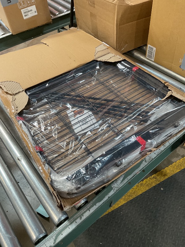 Photo 1 of **MISSING PARTS**Puppy Playpen, IGOOUO 24'' Portable Dog Playpen with Easy-Carry Straps,4 Panels Dog Pen Play Pen for Small Dogs,Rustproof Pet Playpen for Camping RV Yard(with One Door)