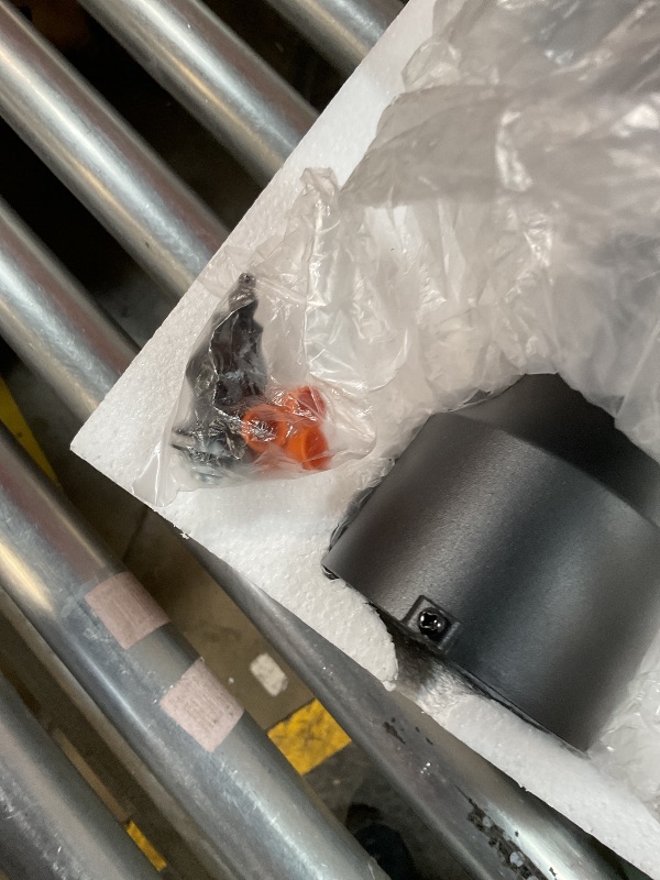 Photo 1 of **POSSIBLY FOR PARTS/ UNTESTED /UNKNOWN DAMAGES** Zanritelit Soccer Ball Outdoor Post Light for Lawn Porch Yard Driveway, Black Globe Outside Pier Mount Post Light Fixtures, Waterproof Sphere Lamp Post Light, Exterior Pole Mount Light(Large,1 Pack)