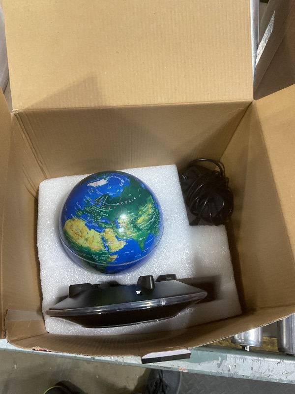Photo 1 of *****FOR PARTS ONLY/ NON-FUNCTIONAL*****  Magnetic Levitation Floating Globe with 16 Colors LED Lights, Rotating Geographic Globe World Map with Book Base for Home Office Desk Decor, Cool Tech Gadgets for Men Husband Boys and Girls