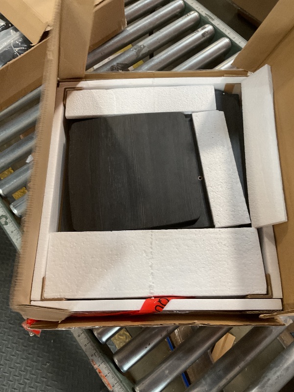 Photo 2 of VASAGLE MAEZO Collection - Side Table, 2-Tier Small Square End Table, Nightstand with Tapered Legs, Curved Transitions, for Small Spaces, Living Room, Bedroom, Charcoal Gray ULET236B01