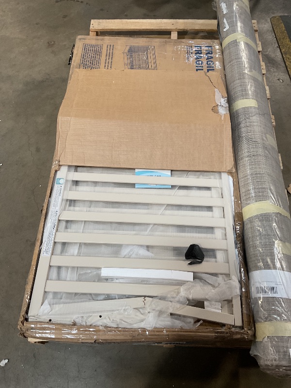 Photo 1 of **DAMAGE SEEN IN PHOTO** Graco Tristan 5-in-1 Convertible Crib with Drawer (Frosted Oat) – GREENGUARD Gold Certified, Fits Standard Crib Mattress, Premium Handle, Converts to Toddler Bed, Daybed, and Full-Size Bed