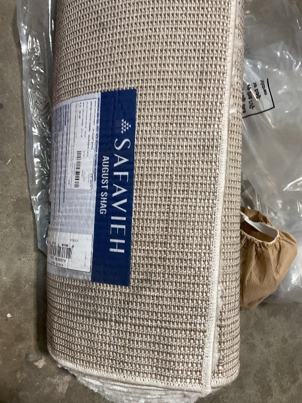 Photo 2 of SAFAVIEH August Shag Collection X-Large Area Rug - 12' x 15', Beige, Solid Design, Non-Shedding & Easy Care, 1.2-inch Thick Ideal for High Traffic Areas in Living Room, Bedroom (AUG900D)