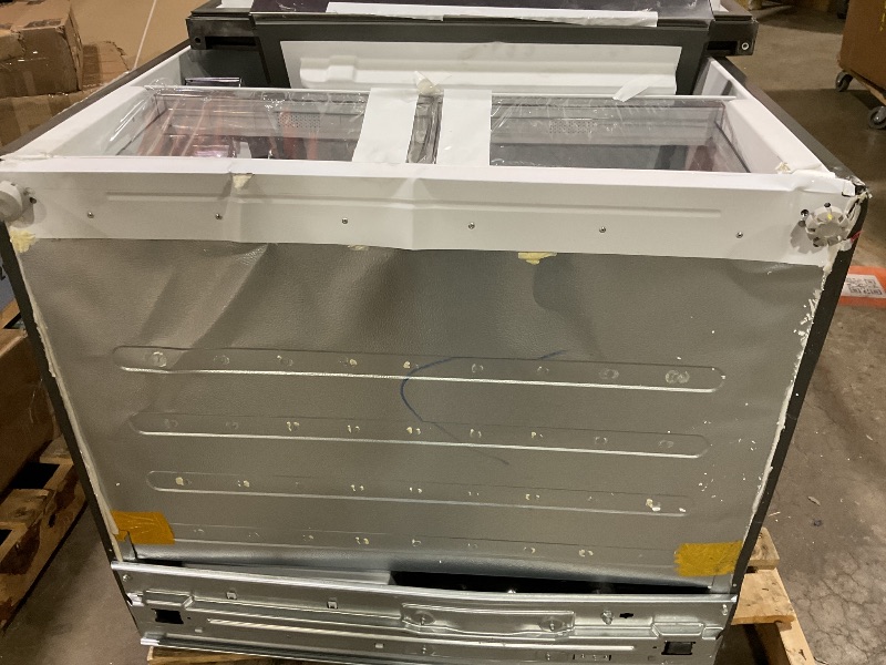 Photo 1 of ****MAJOR DAMAGE FOR PARTS OR SCRAP****BLACK+DECKER 24 Cu. Ft. Top Mount Refrigerator with Ice Maker, 2-Door Refrigerator with Top Freezer, Freezer with Icemaker and Adjustable Temperature Control, ENERGY STAR, BR2400JIMS, Stainless Look