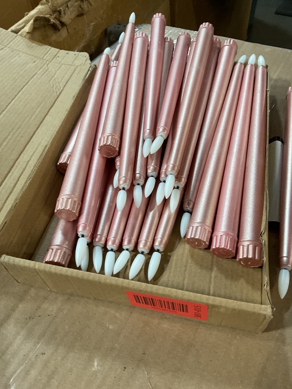 Photo 1 of (see all images) Macarrie 24 Packs Flameless Taper Candles Battery Operated Fake 11 Inch Long Candle Light LED Flameless Candlesticks Flickering 
