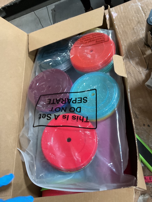 Photo 1 of (SEE NOTES) Honeydak 30 Pack Tumbler with Straw and Lid Bulk Glitter Plastic Cups Water Bottle Iced Coffee Travel Mug Reusable Party Favor Cups for Birthdays travel 24-27 oz (Assorted Color)