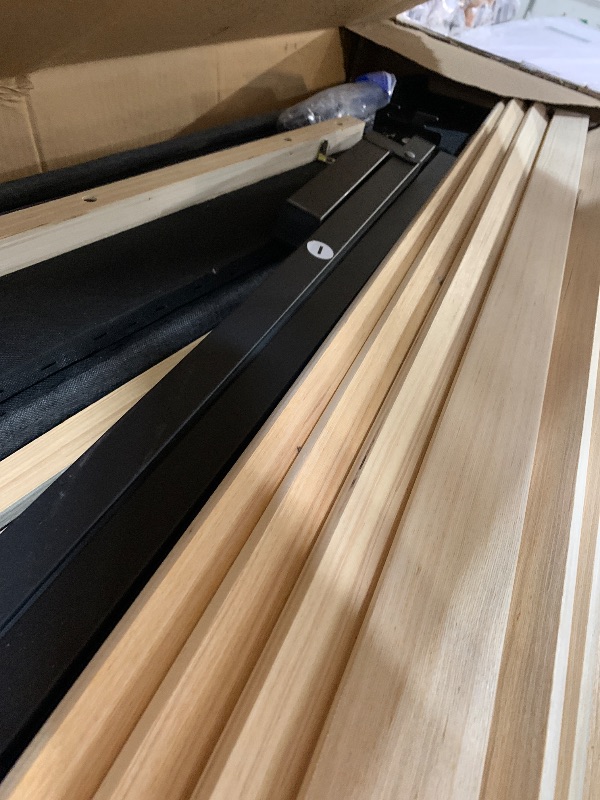 Photo 1 of ***(PARTS ONLY/ MISSING PARTS/ NON FUNCTIONAL)***ZINUS Shalini Upholstered Platform Bed Frame, Mattress Foundation, Wood Slat Support, No Box Spring Needed, Easy Assembly, Light Grey, Full