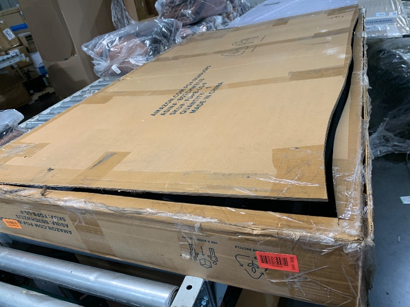 Photo 1 of ***(PARTS ONLY/ MISSING PARTS/ NON FUNCTIONAL)***ZINUS Shalini Upholstered Platform Bed Frame, Mattress Foundation, Wood Slat Support, No Box Spring Needed, Easy Assembly, Light Grey, Full