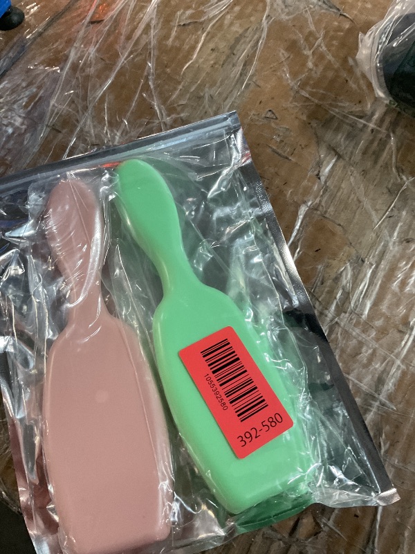 Photo 1 of (set of 2) oneleaf Hair Comb - Home Use Long Handle Shampoo Brush for Scalp Massage and Deep Cleansing(Pink & Gray) (Blue&Purple)