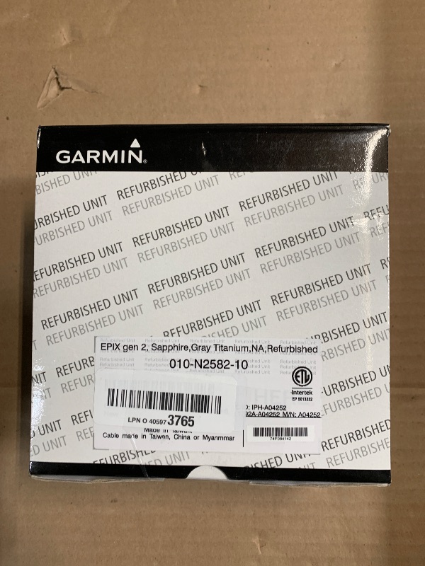 Photo 1 of **FOR PARTS ONLY** 
Garmin EPIX Gen 2, Sapphire, Black, Titanium, NA - (Renewed)