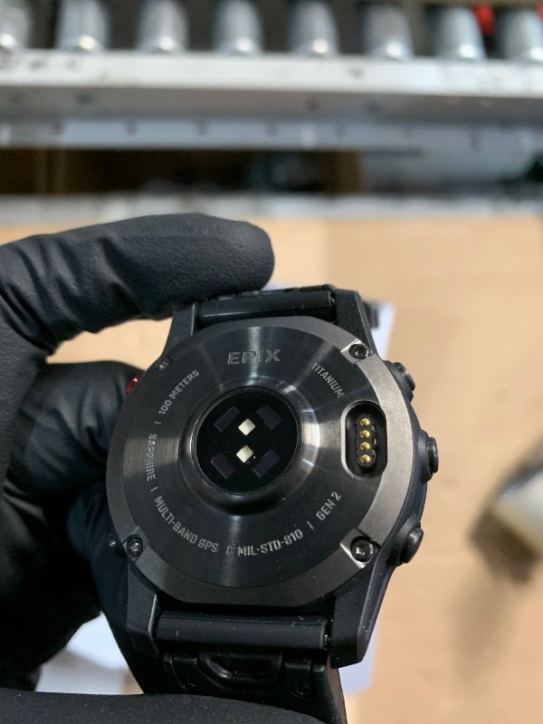 Photo 1 of **FOR PARTS ONLY** 
Garmin EPIX Gen 2, Sapphire, Black, Titanium, NA - (Renewed)
