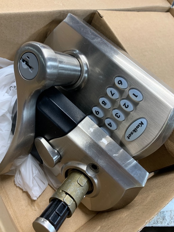 Photo 1 of (incomplete)(see images) VE017-L Fingerprint Smart Lock with 2 Lever Handles, Keyless Entry Front Door Lock Set