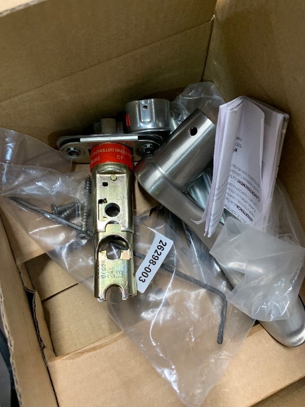 Photo 1 of (incomplete)(see images) VE017-L Fingerprint Smart Lock with 2 Lever Handles, Keyless Entry Front Door Lock Set