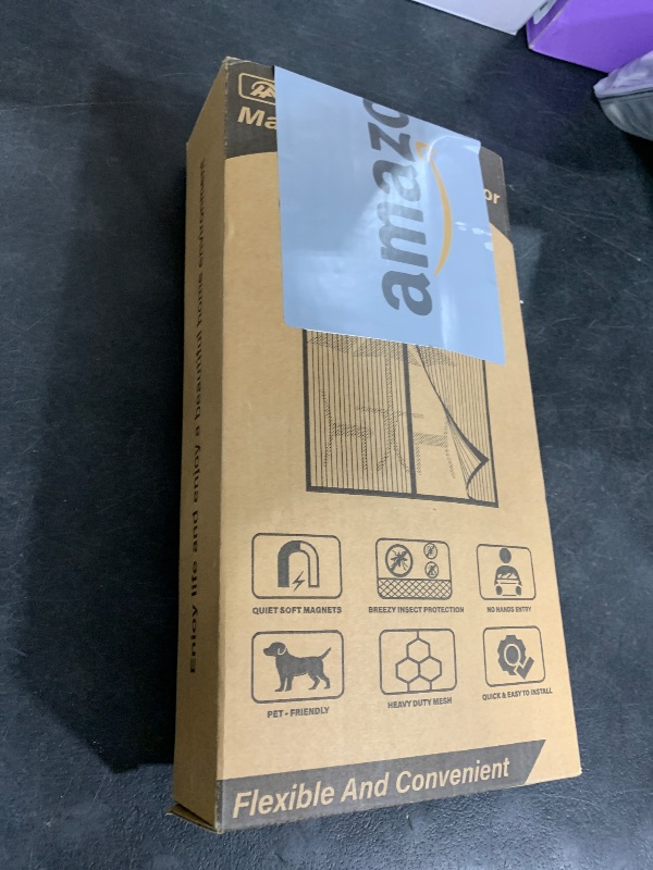 Photo 1 of Magnetic Screen Door?Screen Door Mesh?Keep Bugs Out, Heavy-Duty Mesh Curtain,Pet and Kid Friendly, Works with Front Doors, Sliding Doors?38x82 Inch White