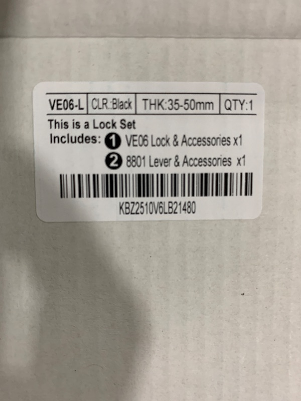 Photo 1 of Veise VE06-L Smart Locks with 2 Lever Handle Set, App Control, Keyless Entry Deadbolt for Front Door, Electronic Digital Touchscreen Keypad, Auto Lock, Waterproof, Easy Installation, Matte Black