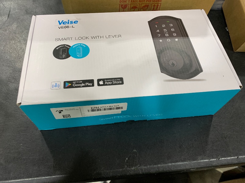 Photo 1 of Veise VE06-L Smart Locks with 2 Lever Handle Set, App Control, Keyless Entry Deadbolt for Front Door, Electronic Digital Touchscreen Keypad, Auto Lock, Waterproof, Easy Installation, Matte Black
