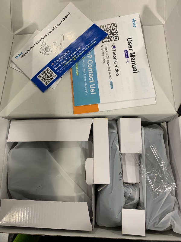 Photo 1 of Veise VE06-L Smart Locks with 2 Lever Handle Set, App Control, Keyless Entry Deadbolt for Front Door, Electronic Digital Touchscreen Keypad, Auto Lock, Waterproof, Easy Installation, Matte Black