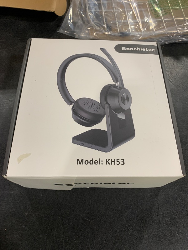 Photo 1 of (Upgraded Version) Wireless Headset, Bluetooth Headset with Noise Cancelling Microphone, Best Headphones with Mic Mute & USB Dongle for PC/Computer/Laptop/Cell Phones/Remote Work/Call Center